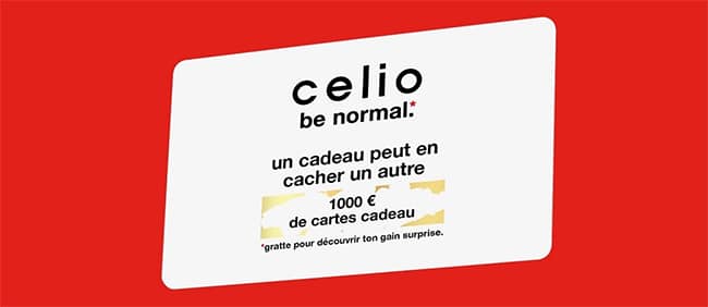 Tentez de gagner une carte cadeau Celio de 1'000 euros