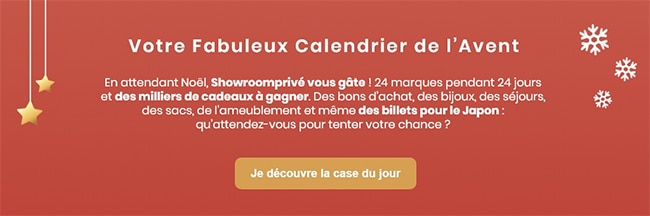 concours Calendrier de l’Avent Showroom Privé 2023