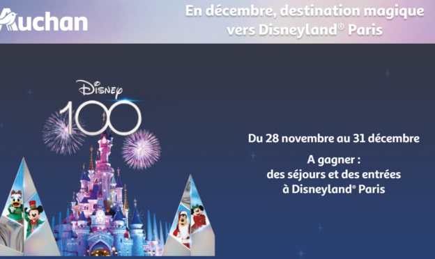 Jeux Auchan Noël 2023 : Séjour et entrées Disneyland Paris à gagner