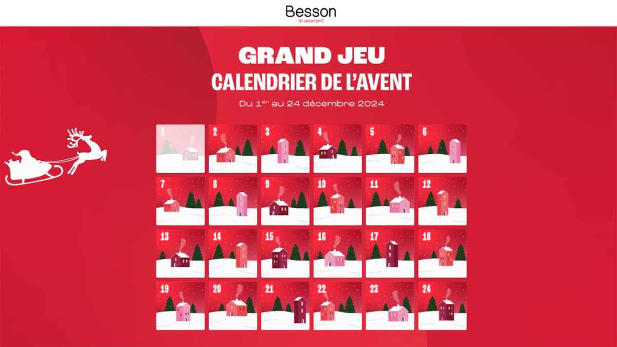 Jeu Calendrier de l’Avent Besson : 66 lots à gagner