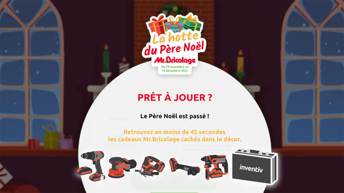 Jeu Hotte du Père Noël Mr Bricolage : 16 lots d’outils Inventiv à gagner