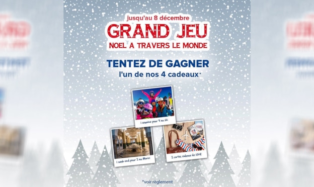 Jeu de Noël Carrefour Voyages : Séjours et e-cartes cadeaux à gagner