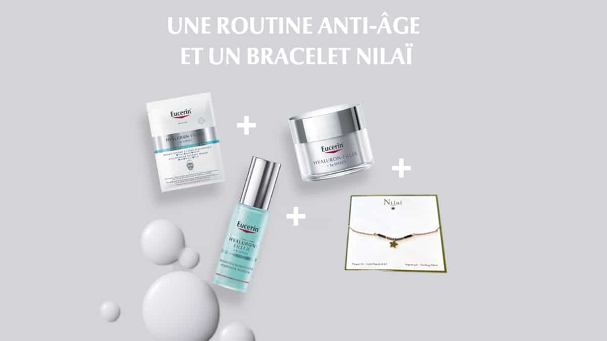 Jeu Eucerin : 10 routines anti-âge de 3 soins + 1 bijou à gagner