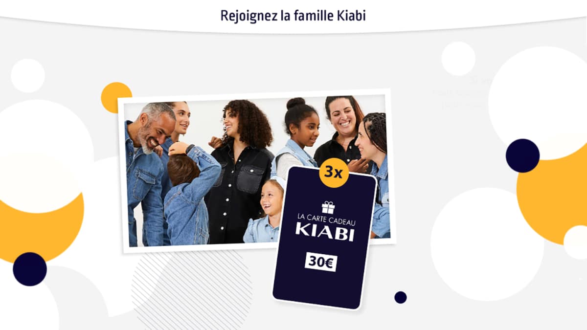 Kiabi Jeu Rejoignez la famille : Cartes cadeaux de 30€ à gagner