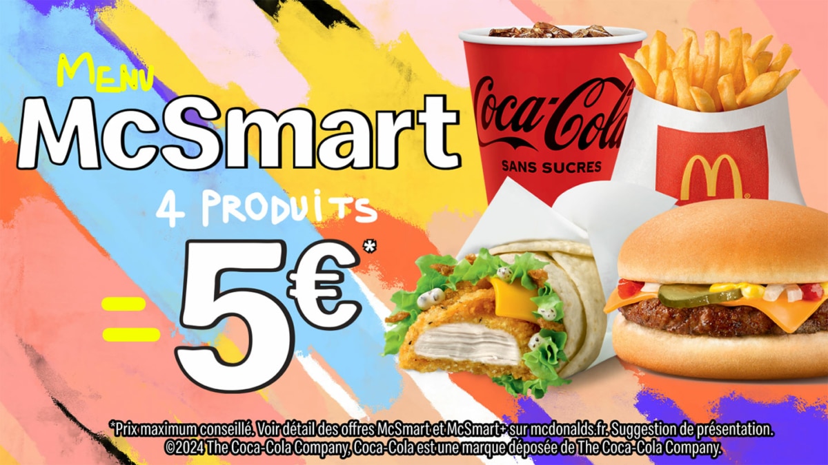 Menu McSmart de Mcdo à 5€ : Quels sont les 4 produits du menu ?