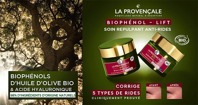 Testez gratuitement Biophénol-lift, le soin repulpant anti-rides de La Provençale Bio