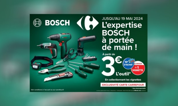 Vignette Carrefour Bosch : Outils à partir de 3€