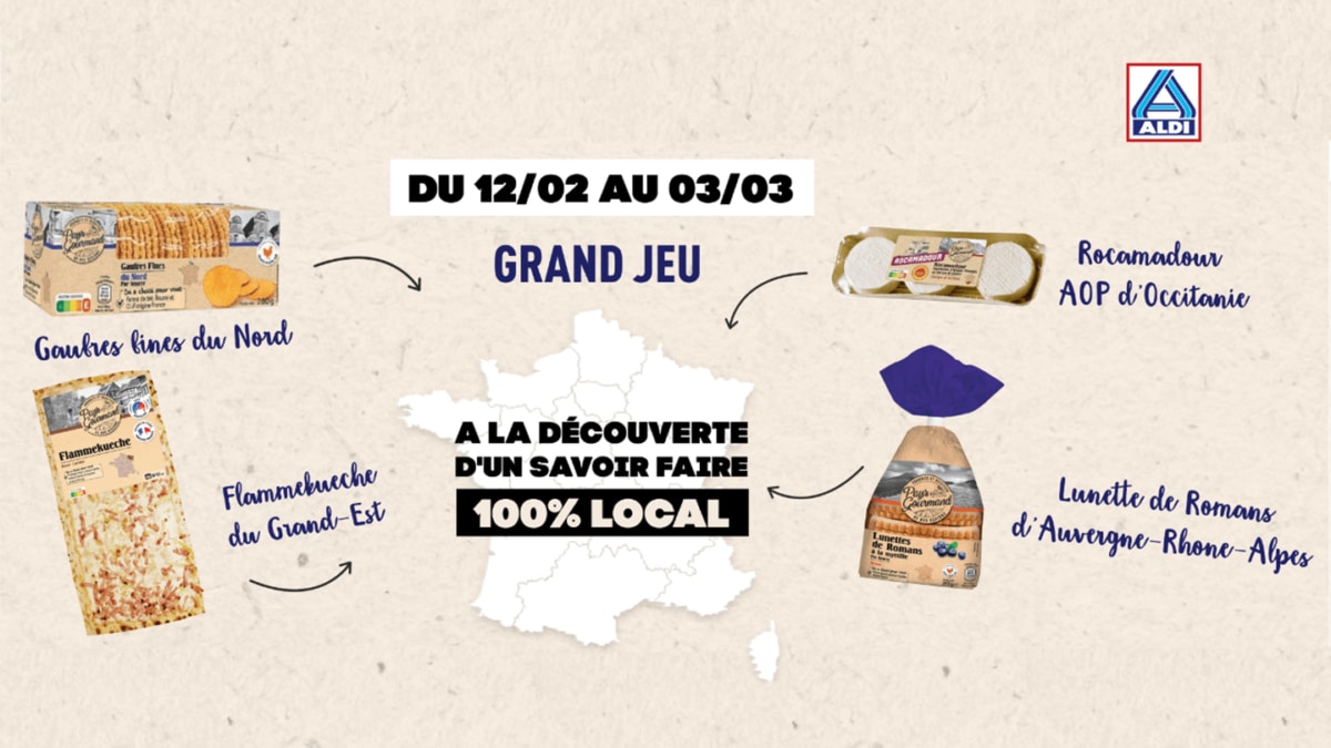 Aldi Grand Jeu Pays Gourmand : 1 an de courses et 27 bons à gagner