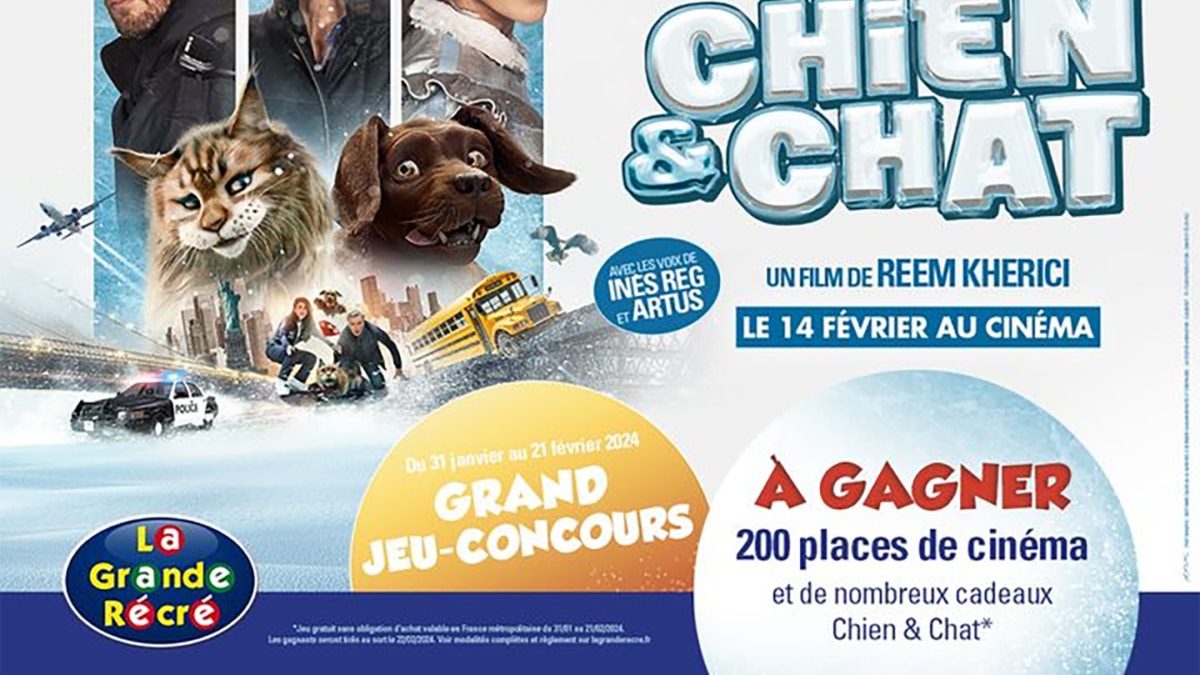 Jeu La Grande Récré : 150 cadeaux du film « Chien et Chat »