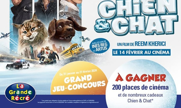 Jeu La Grande Récré : 150 cadeaux du film « Chien et Chat »