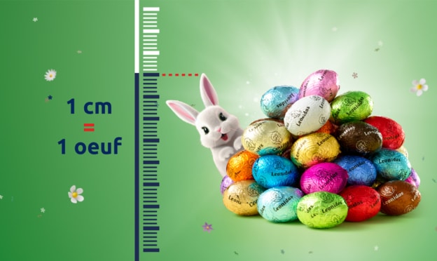 Jeu Leonidas : Votre taille en œufs de Pâques à gagner