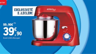 Promo Leclerc : Robot pâtissier Elsay à 39,90€ au lieu de 59,90€