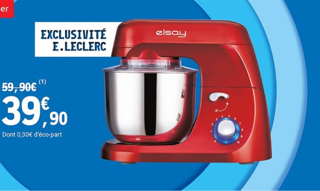 Promo Leclerc : Robot pâtissier Elsay à 39,90€ au lieu de 59,90€