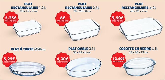 Remises immédiates sur une sélection de produits en verre