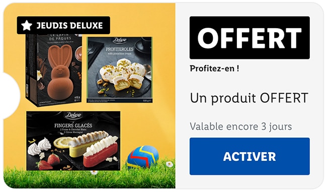 Profitez d’un coupon pour un dessert surgelé Deluxe offert via un code Lidl Plus