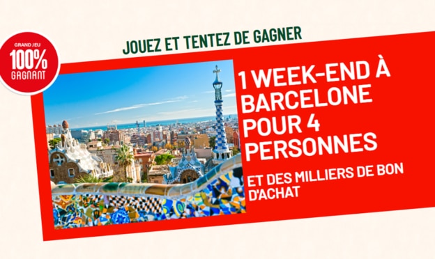 Jeu Réghalal à code : Week-end à Barcelone en famille à gagner