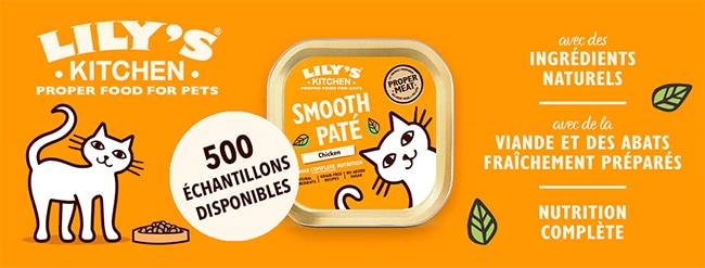 Recevez gratuitement un échantillon de Smooth Paté pour chats Lily’s Kitchen avec ConsoAnimo