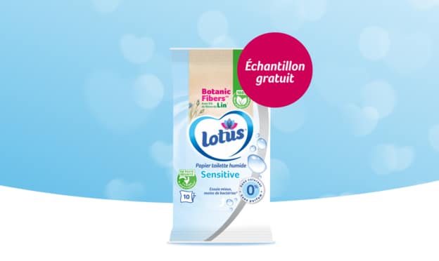 Échantillons gratuits de papier toilette humide Lotus Hygiène