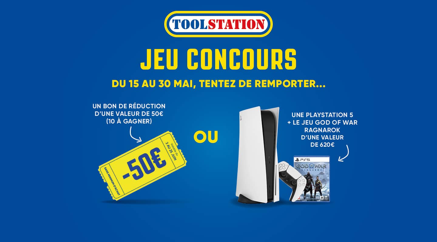 Jeu Toolstation : PlayStation 5 + jeu God of War à gagner