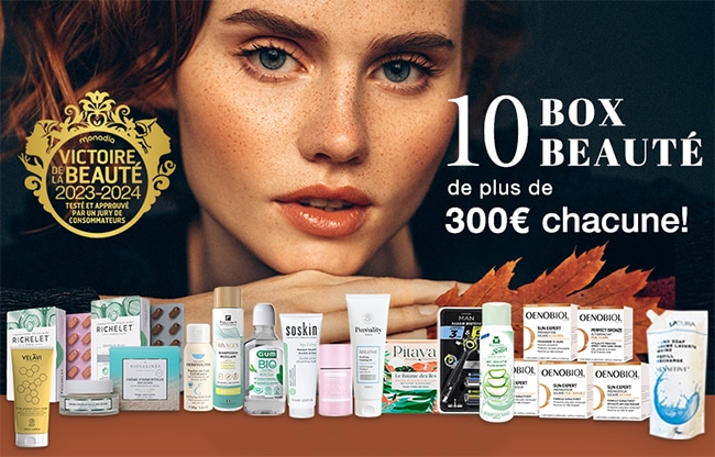 cadeaux du grand jeu du nouveau palmarès des Victoires de la Beauté