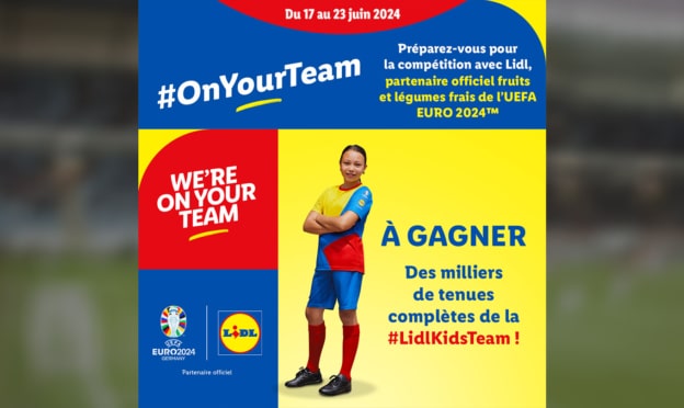 Jeu Lidl UEFA EURO 2024 : 4’896 tenues de foot LidlKidsTeam à gagner