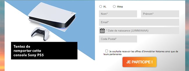 Tentez de remporter une PlayStation 5 avec Immobilier.notaires.fr