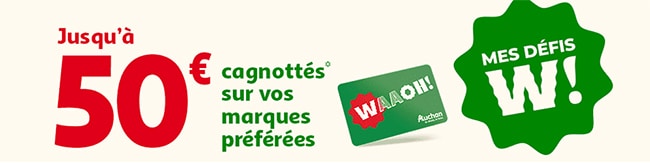 Cumulez des euros sur votre carte en relevant les Défis Waaoh