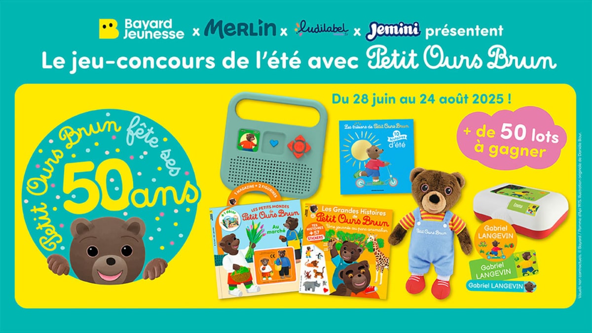 Jeu Bayard : Plus de 50 cadeaux Petit Ours Brun à gagner