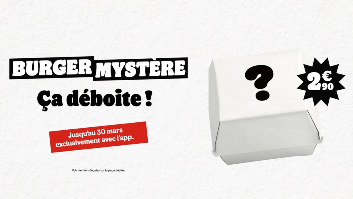 Burger King : Burger mystère à 2,90€ seulement