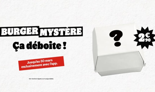 Burger King : Burger mystère à 2,90€ seulement