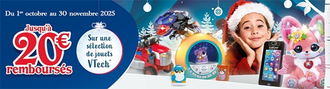 Offre de remboursement de Noël de VTech