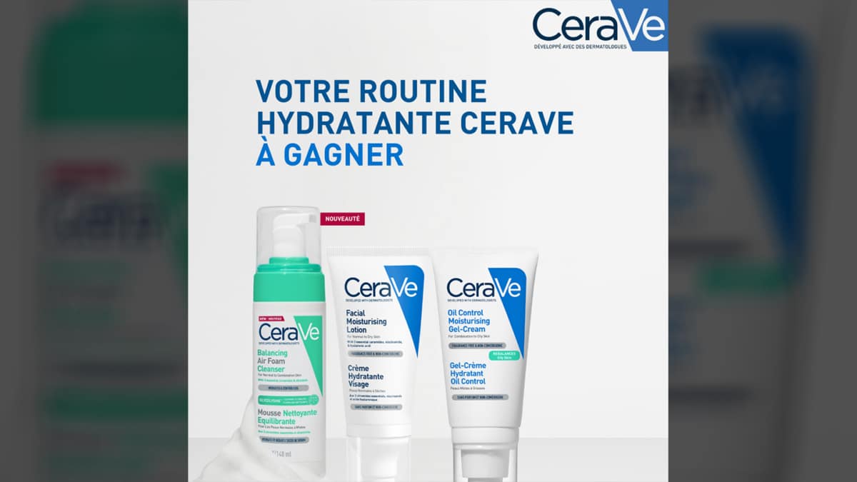 Jeu CeraVe : 30 routines de 3 soins hydratants à gagner