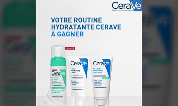 Jeu CeraVe : 30 routines de 3 soins hydratants à gagner