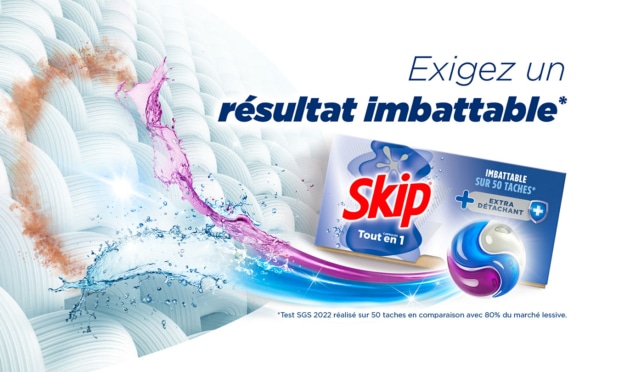 Test de lessive en capsules Skip Extra Détachant : 8’000 packs gratuits