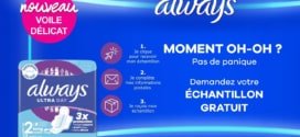 Échantillons gratuits de serviettes Always Ultra Day