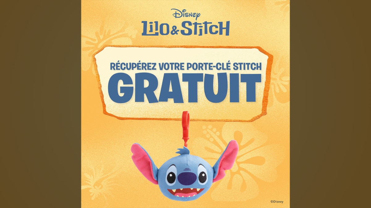 Porte-clé Stitch + ballon Smyths Toys gratuits en magasin