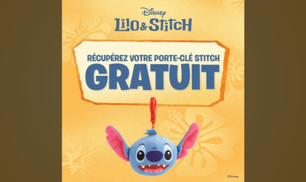 Porte-clé Stitch + ballon Smyths Toys gratuits en magasin