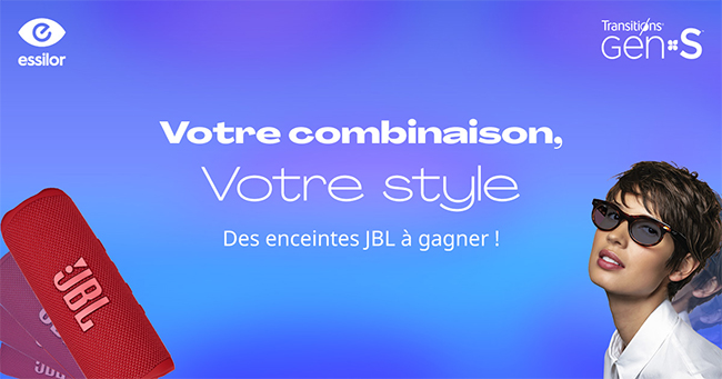 Jeu Essilor Transitions pour tenter de gagner une enceinte JBL Flip 6