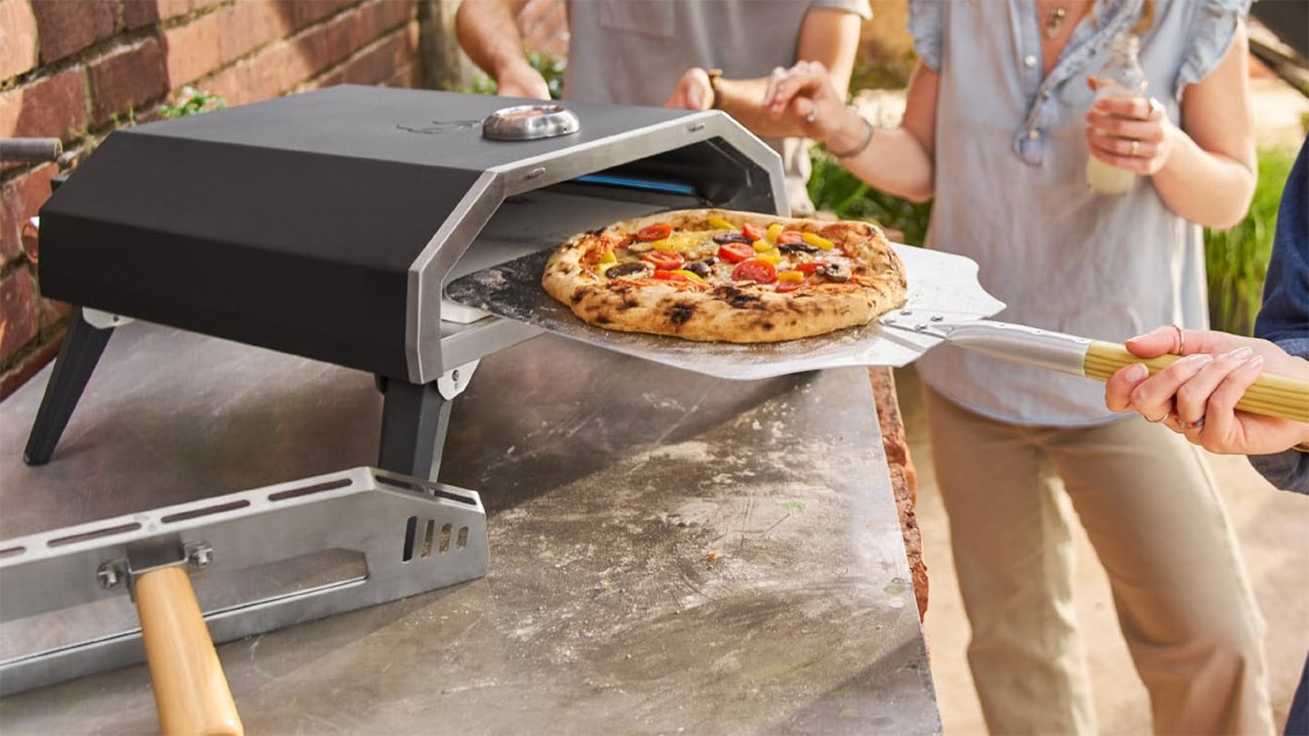 Morsø Forno Spin - Four à Pizza à Gaz Avec Pierre à Pizza Rotative, Four Extérieur Pour Pizza En Aluminium, Design Propre, 57 X 53 X 35 Cm, Anthracite