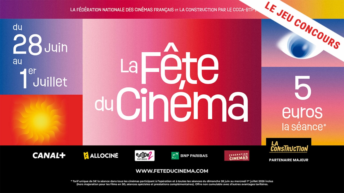 Jeu AlloCiné Fête du Cinéma : 50 places et 1 an de cinéma à gagner