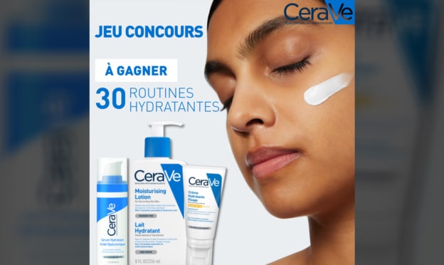 Jeu CeraVe : 30 routines de 3 soins hydratants à gagner