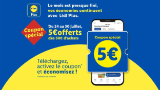 Bon de réduction Lidl Plus : 5€ offerts sur vos courses en magasin