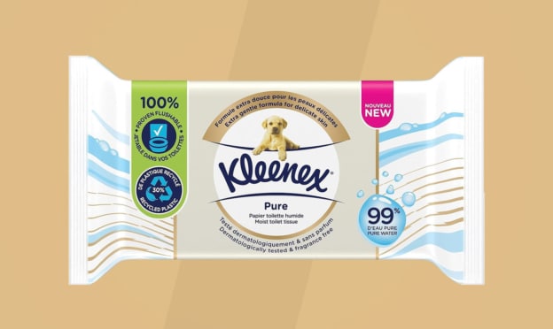 Échantillons gratuits de papier toilette humide Kleenex Pure