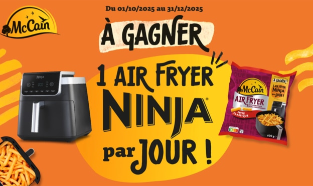 Jeu McCain : Un Air Fryer Ninja par jour à gagner (soit 92 au total)