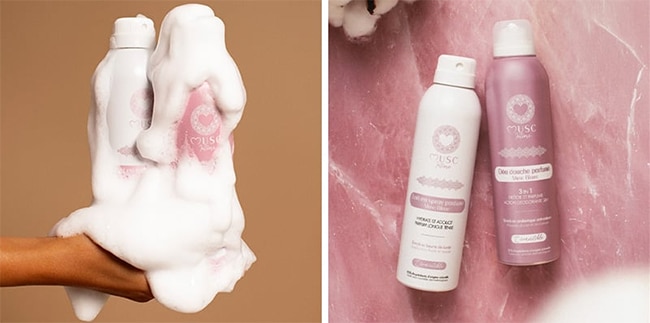 Tester gratuitement un déo douche et un lait corps Musc Intime