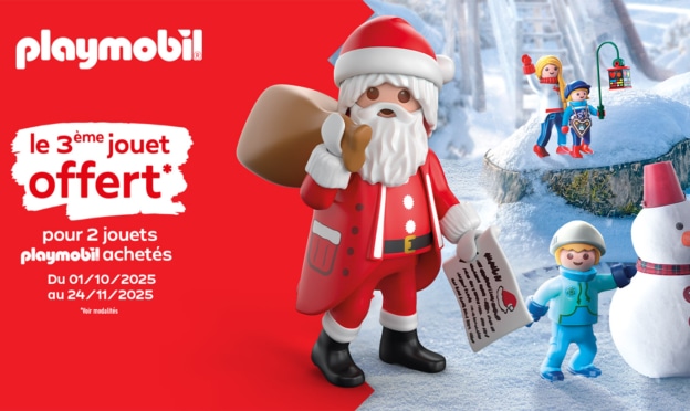 Offre Playmobil Noël 2025 : 2 jouets achetés = le 3ème offert