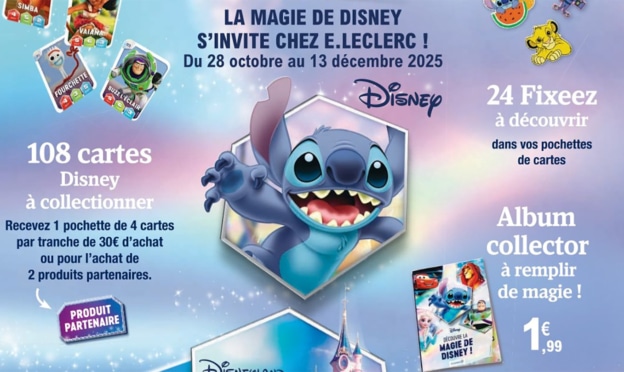 Leclerc : Cartes Disney offertes et Fixeez à collectionner