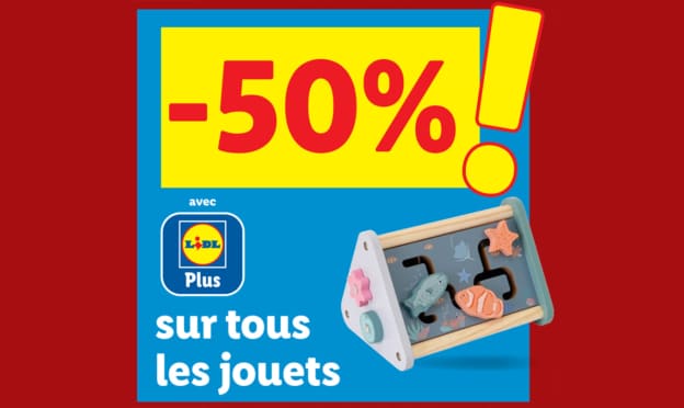 Lidl Plus : -50% sur tous les jouets pendant une journée