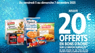 Intermarché : Jusqu’à 20€ offerts en bons d’achat sur le rayon surgelé
