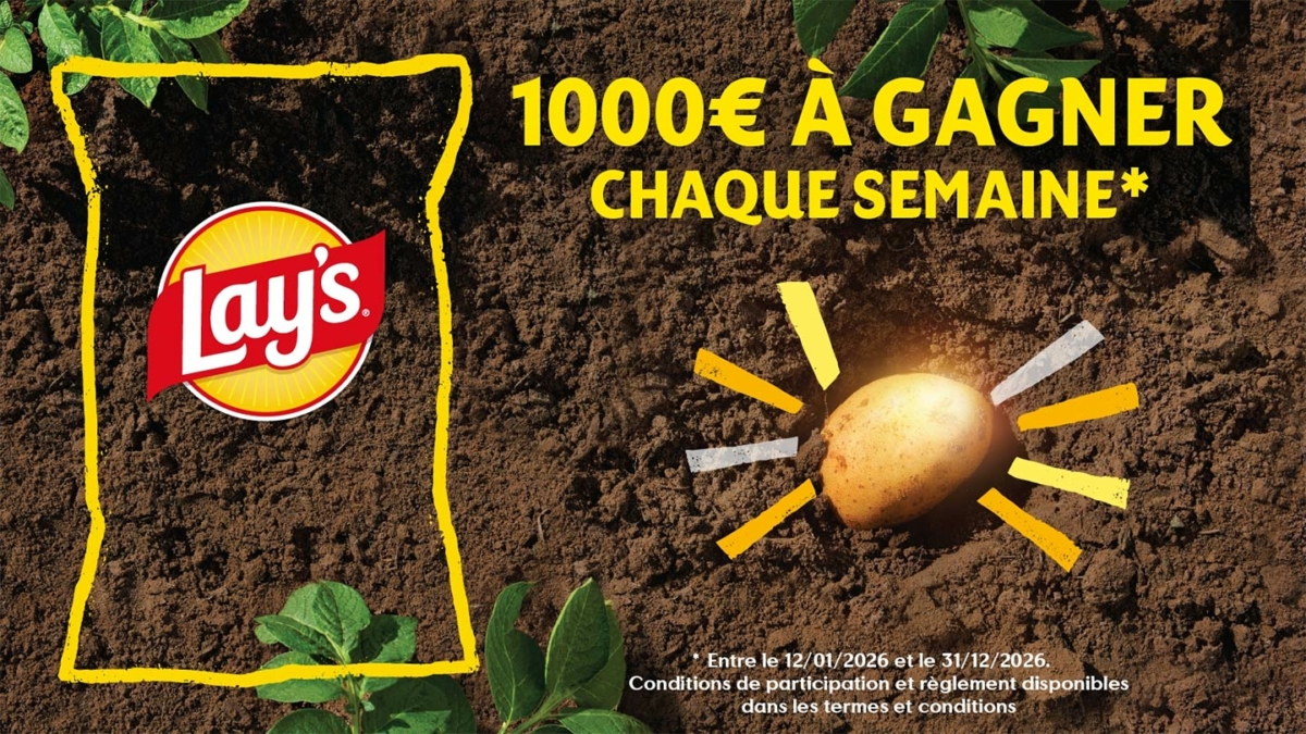Jeu Lay&rsquo;s Pomme de Terre d&rsquo;Or 100% gagnant : 1&rsquo;020 lots + réductions